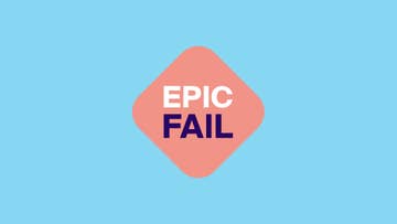 epic fail written on light blue background