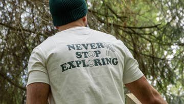 never stop exploring t-shirt