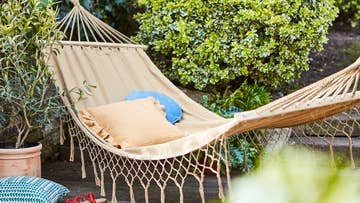 garden hammock with cushions