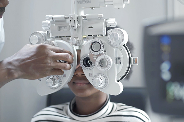 Person Receiving an Eye Exam