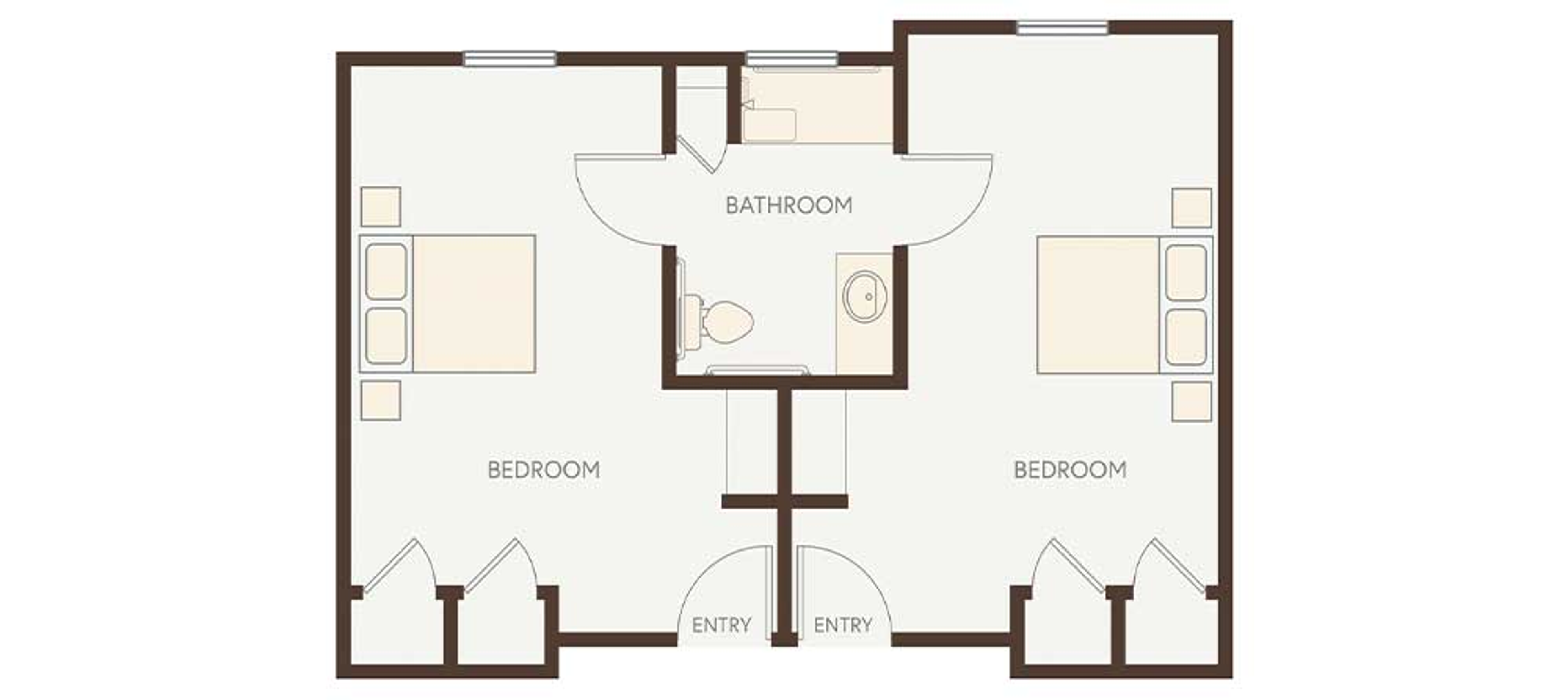 Floorplan - Heartis San Antonio - 2 beds, 1 bath, 290 sq. ft. Memory Care