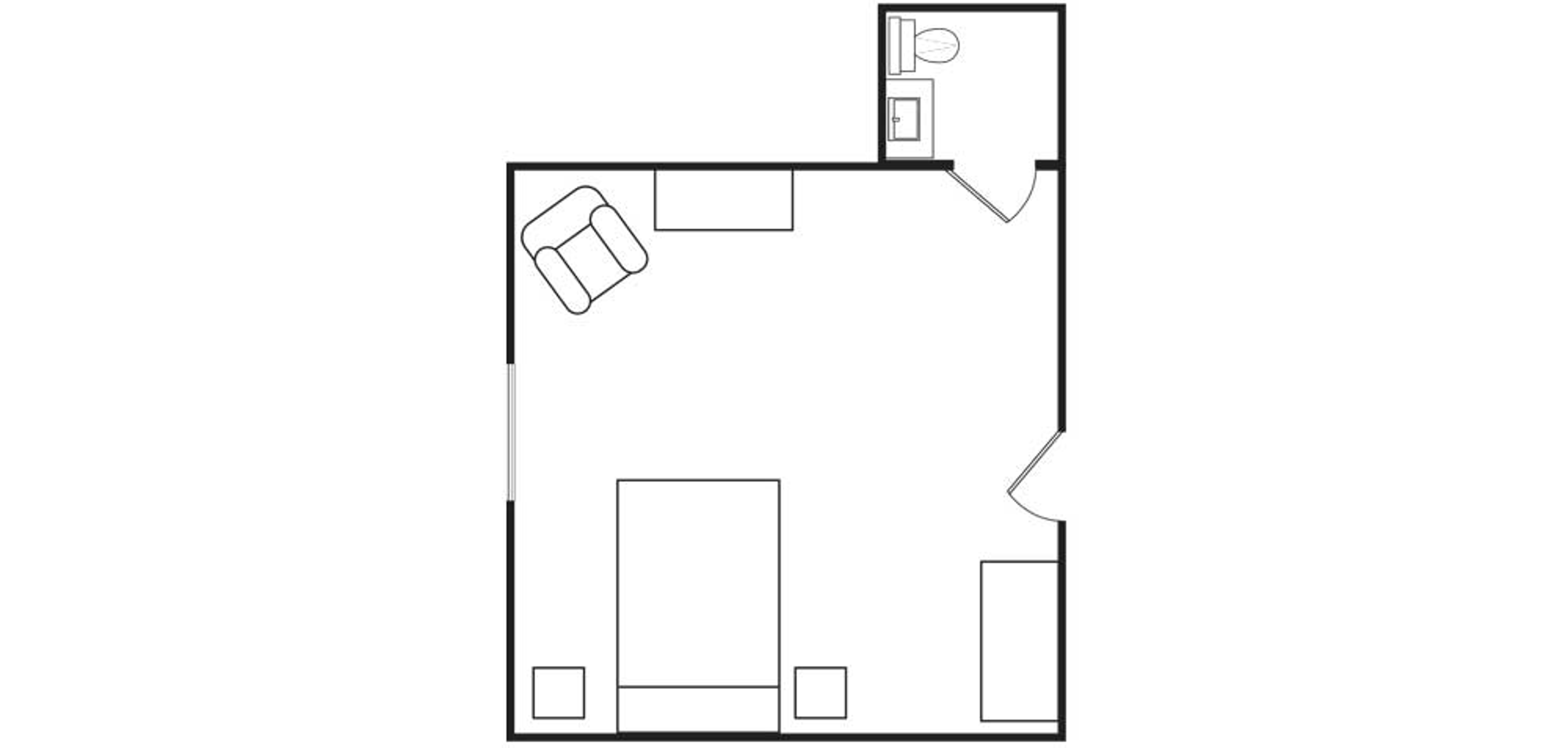 Floorplan - Crescent Landing Fullerton - Private suite private bath Memory Care 