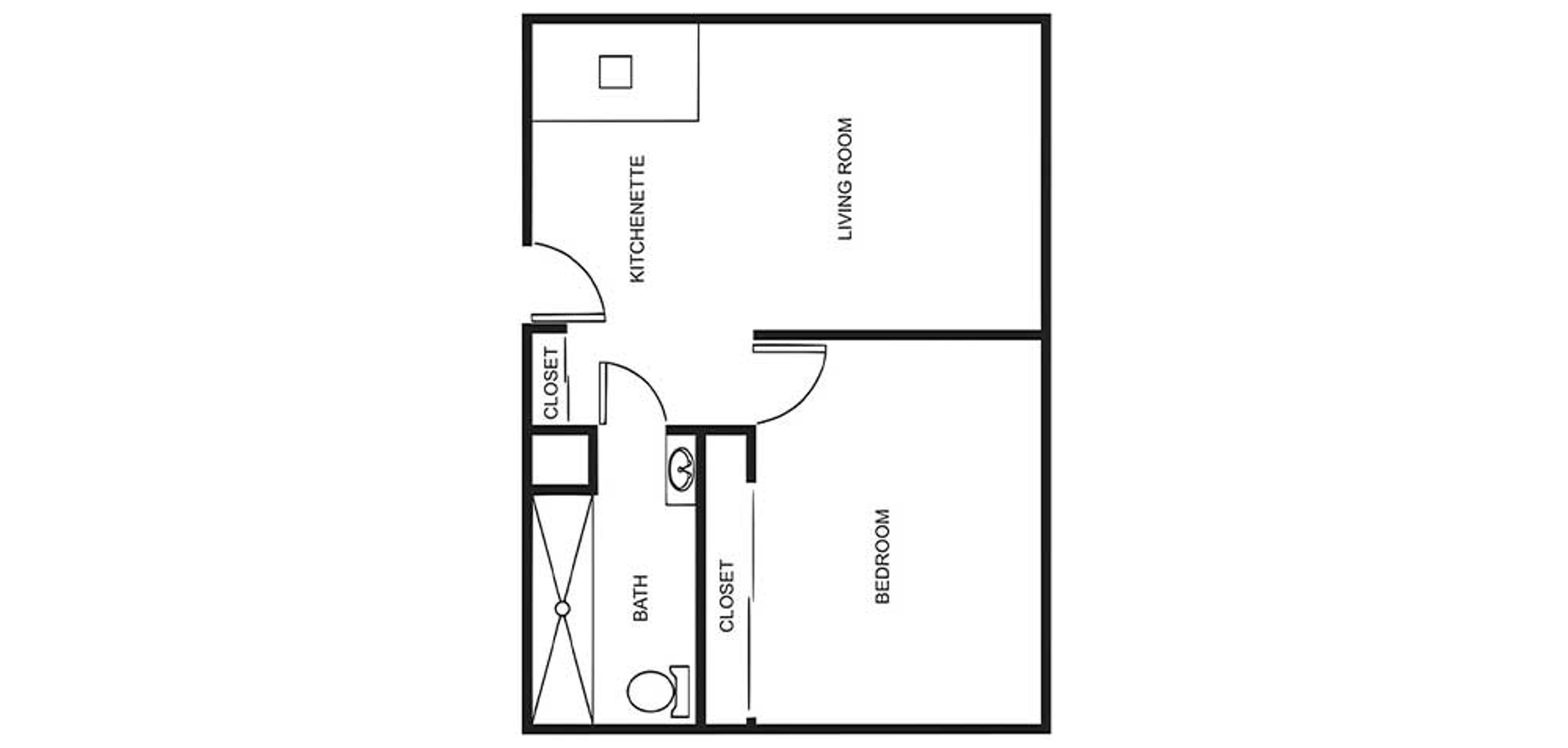 Floorplan - Laurel Glen Stephenville - 1B 1B Private Assisted Living