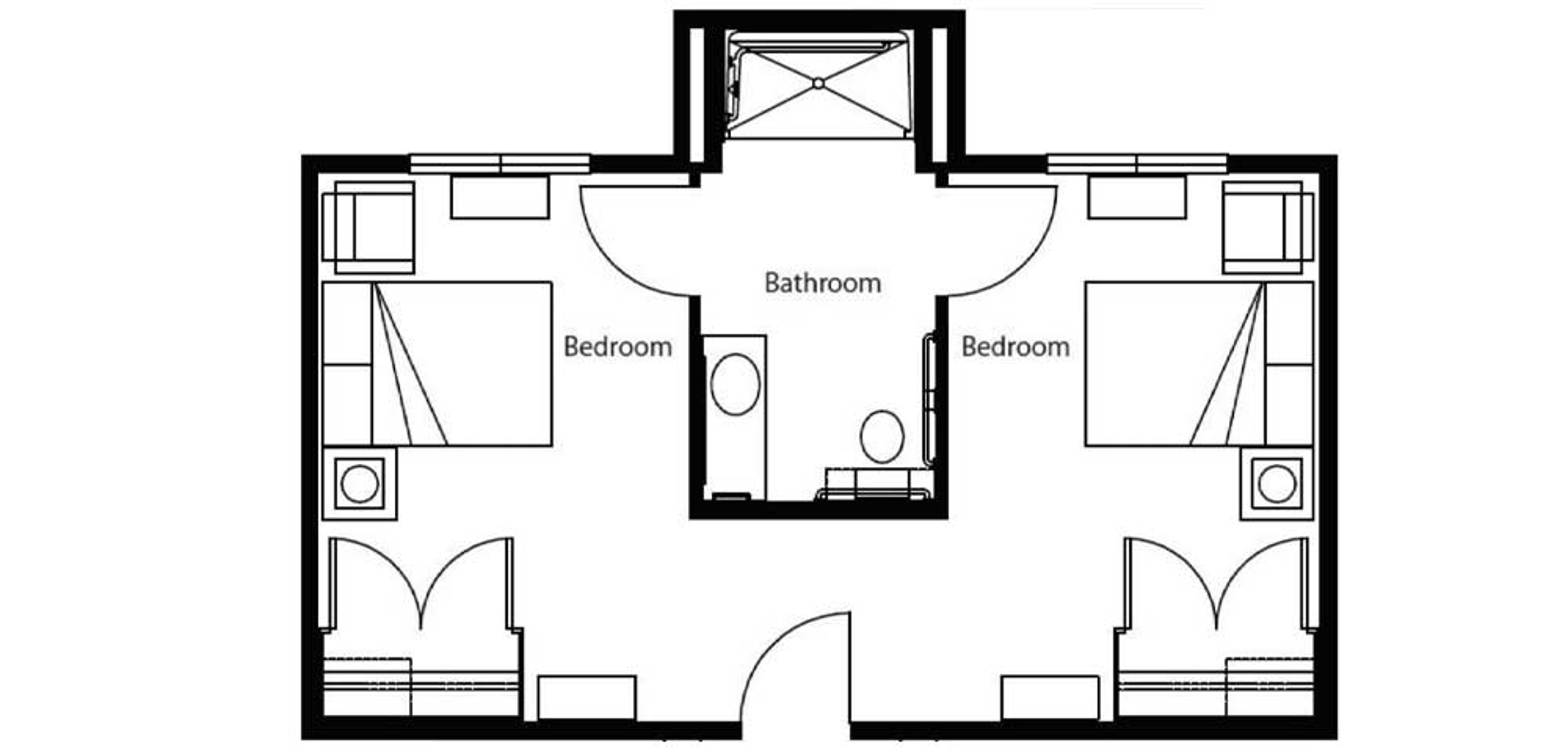 Floorplan - Pelican Pointe - 2B 1B Semi-private