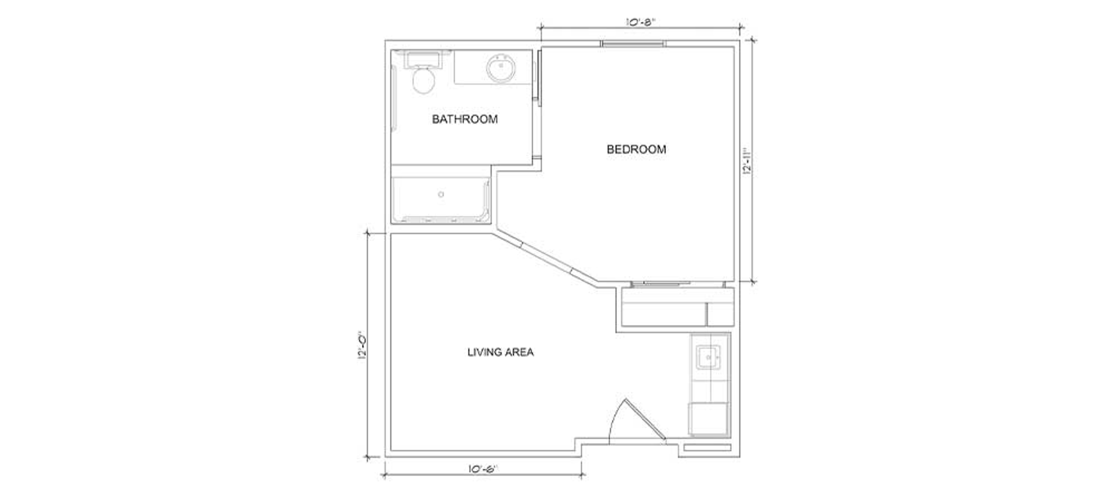 Floorplan - Walnut Creek - 1B 1B Deluxe