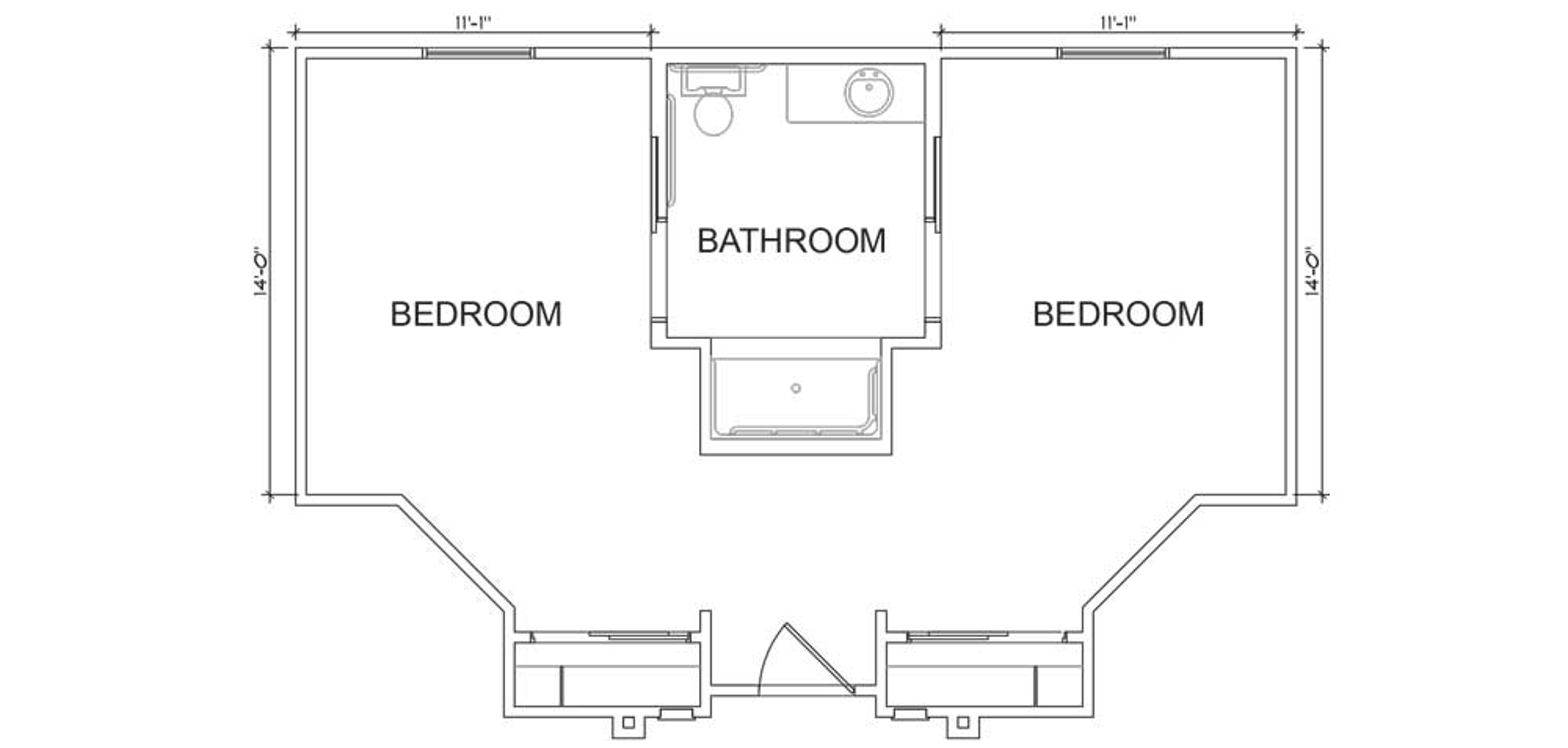 Floorplan - Azalea Trails - 2B 1B Companion suite MC