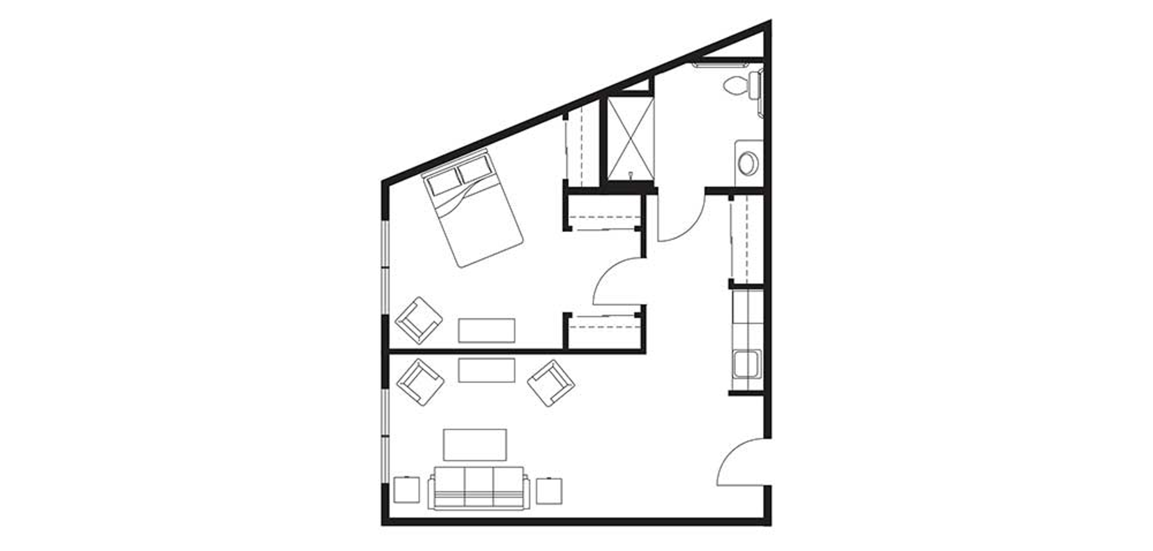 Floorplan Ocean Ridge Assisted Living One Bedroom Large