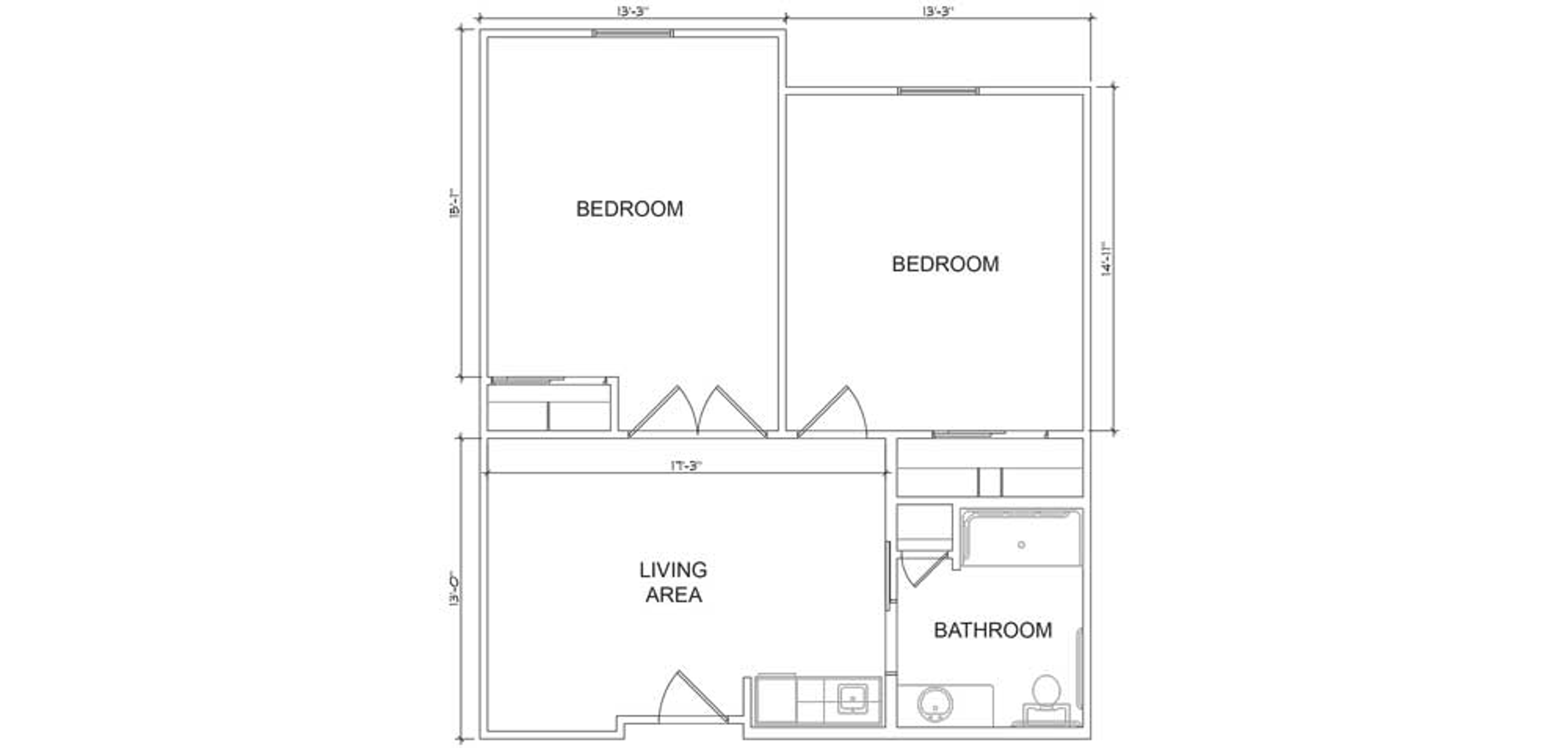 Floorplan - Heritage Oaks - 2B 1B Assisted Living