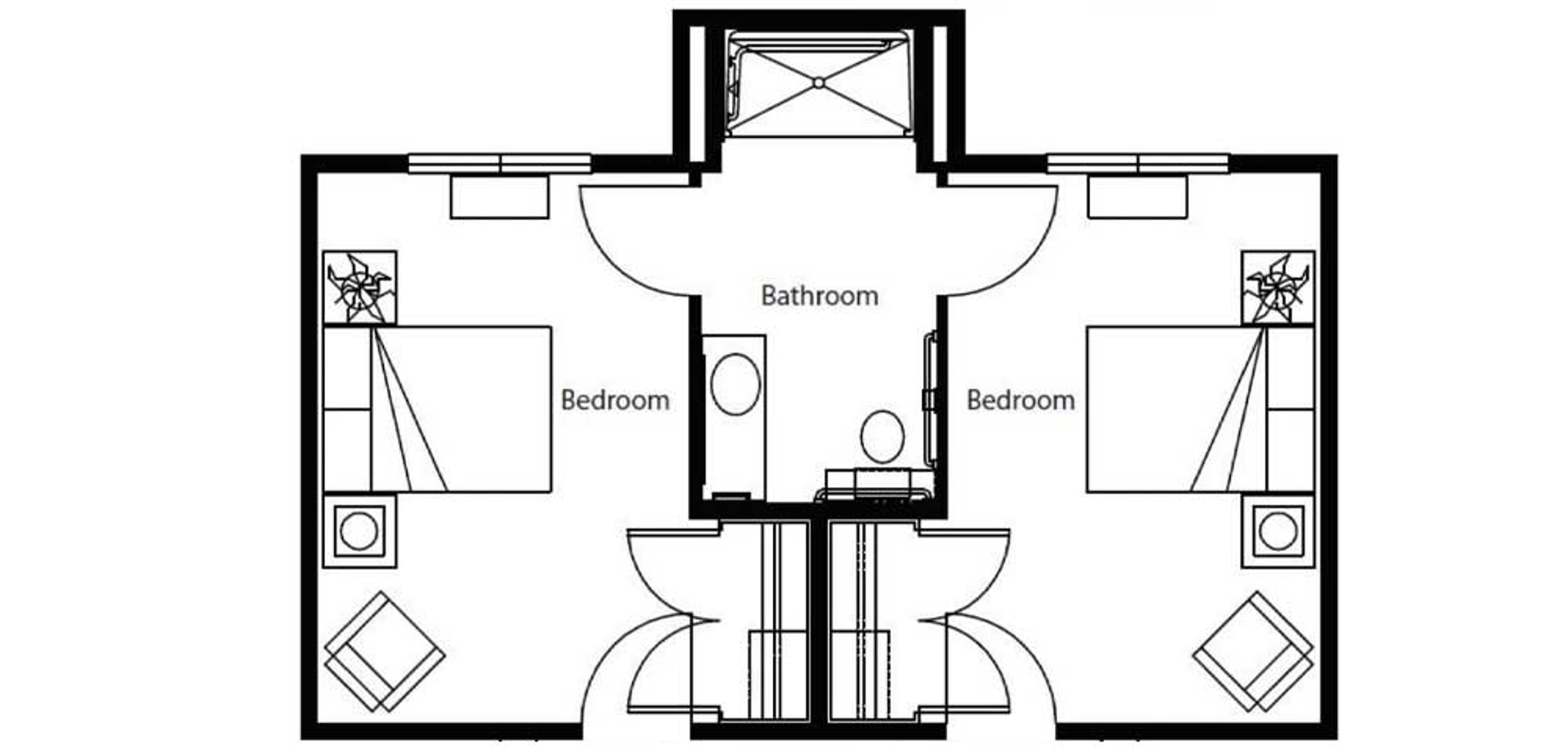 Floorplan - Pelican Pointe - 2B 1B Private 480 sqft