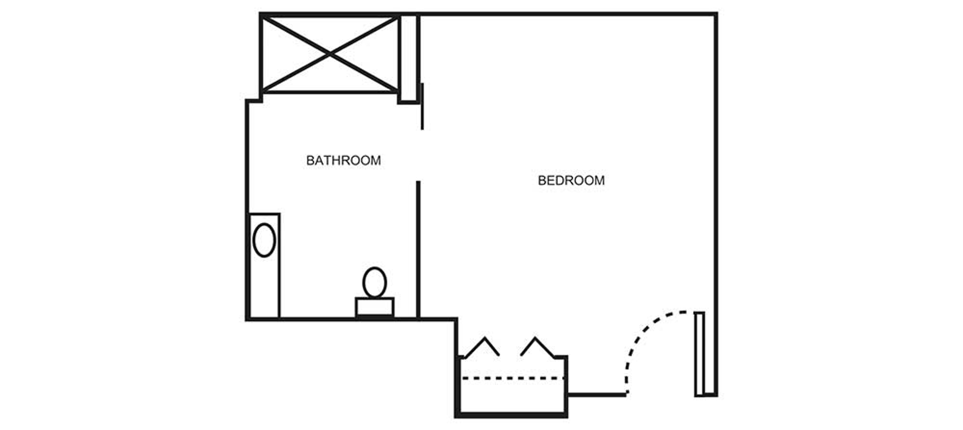 Floorplan - Lake View Terrace - Private studio Memory Care 