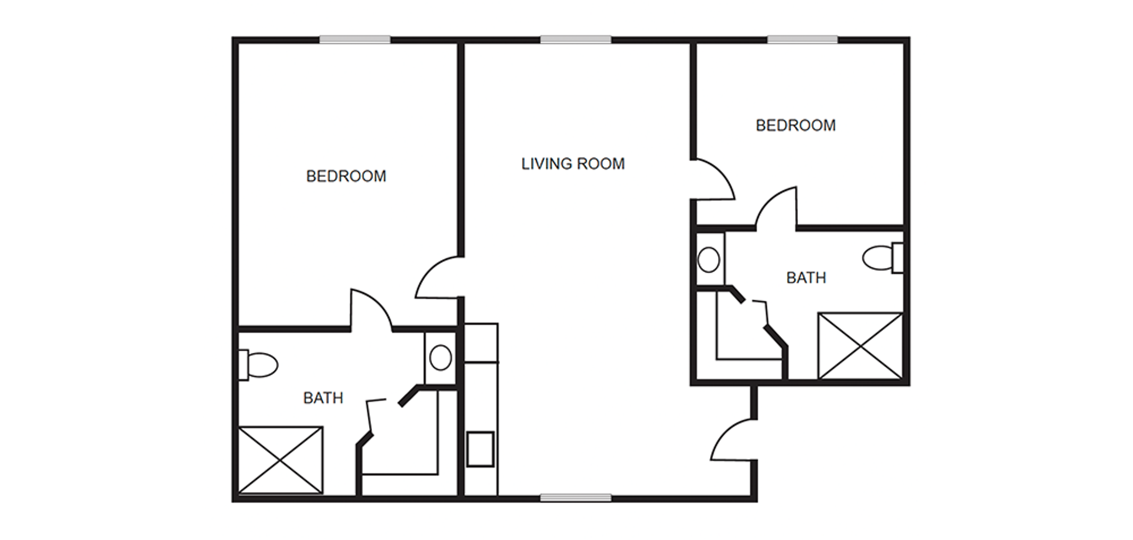 Floor Plans - Crescent Landing at Hattiesburg - Assisted Living Two bedroom