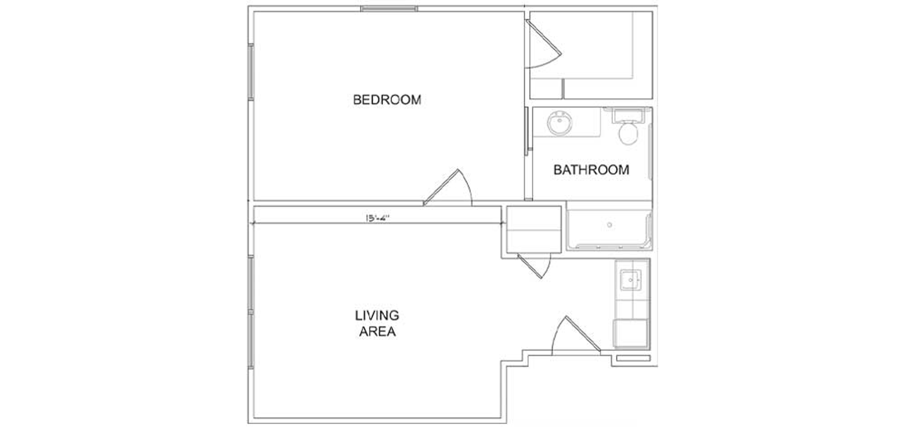 Floorplan - Spring Lake - 1B 1B Luxury