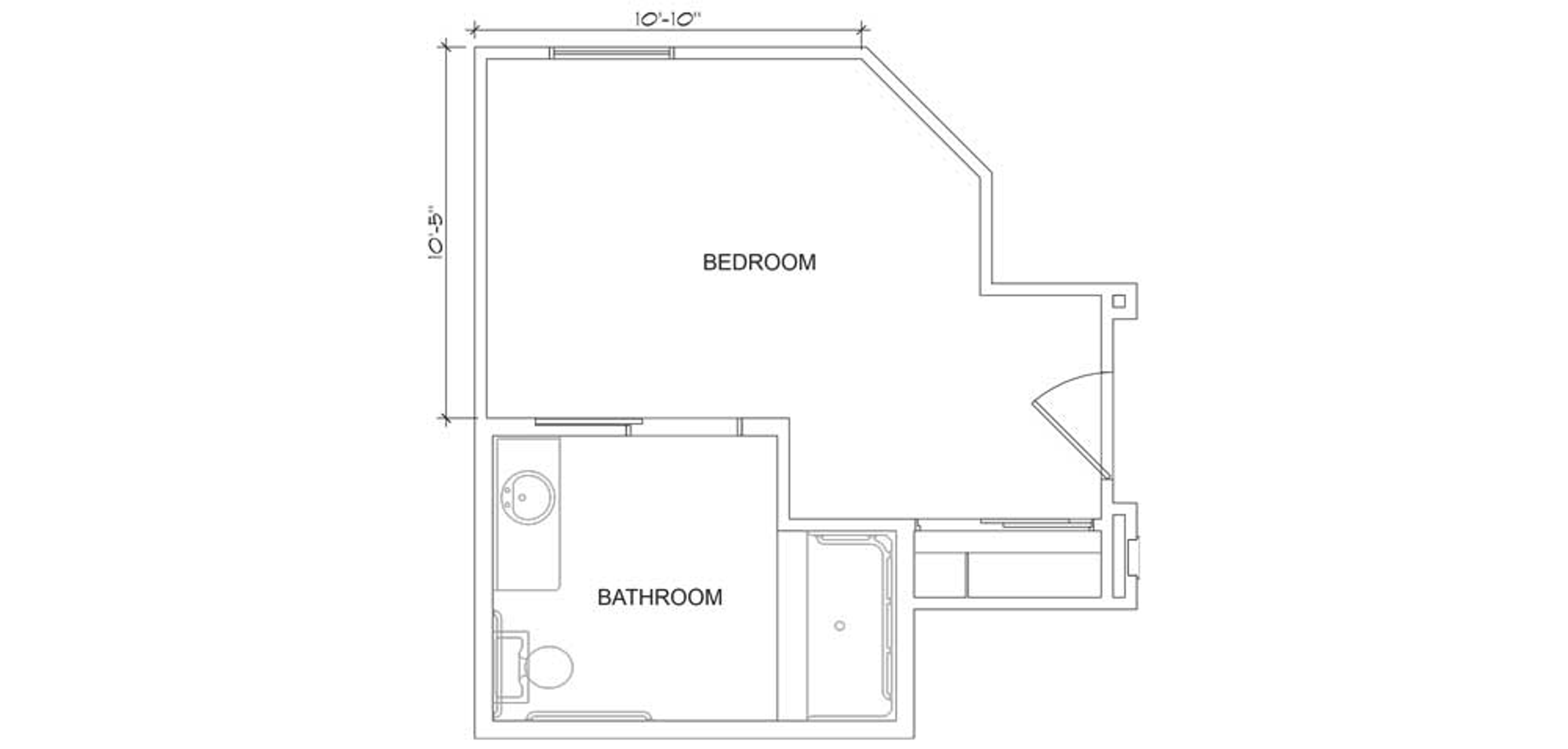 Floorplan - Hawkins Creek - Private studio Memory Care