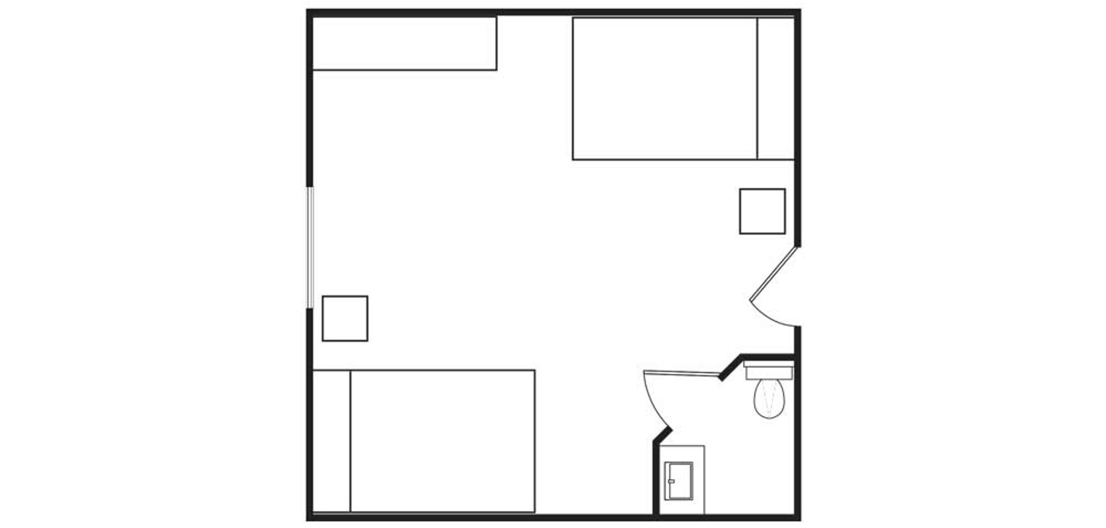 Floorplan - Crescent Landing Fullerton - Shared suite Memory Care 
