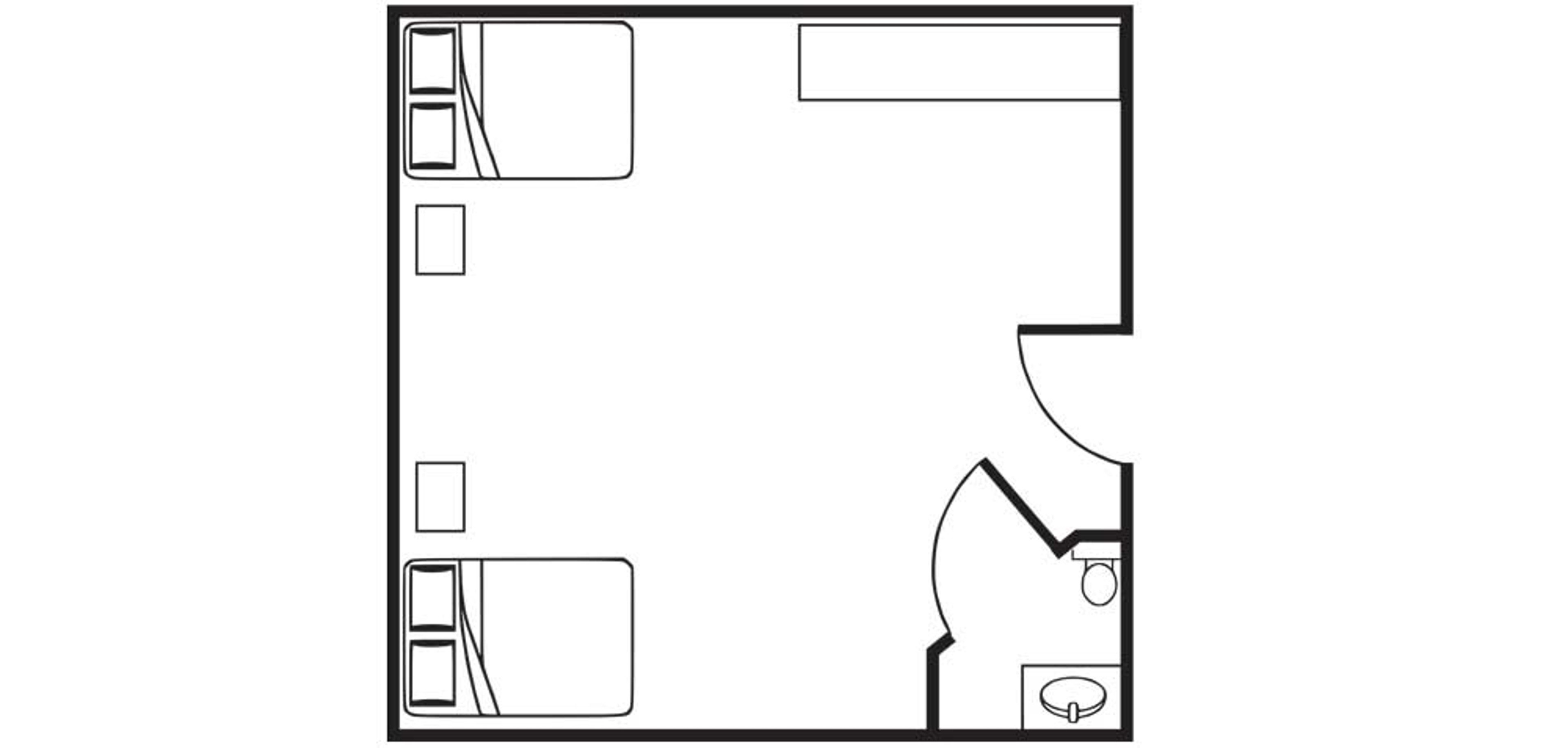 Floorplan - Crescent Landing at South Coast - Shared suite Memory Care