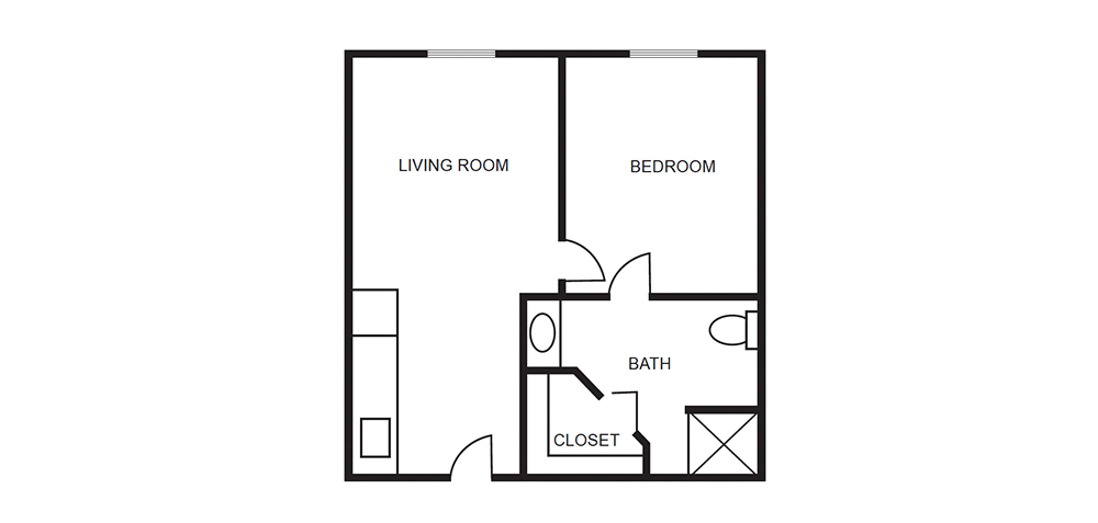 Floor Plans - Crescent Landing at Hattiesburg - Memory Care One Bedroom