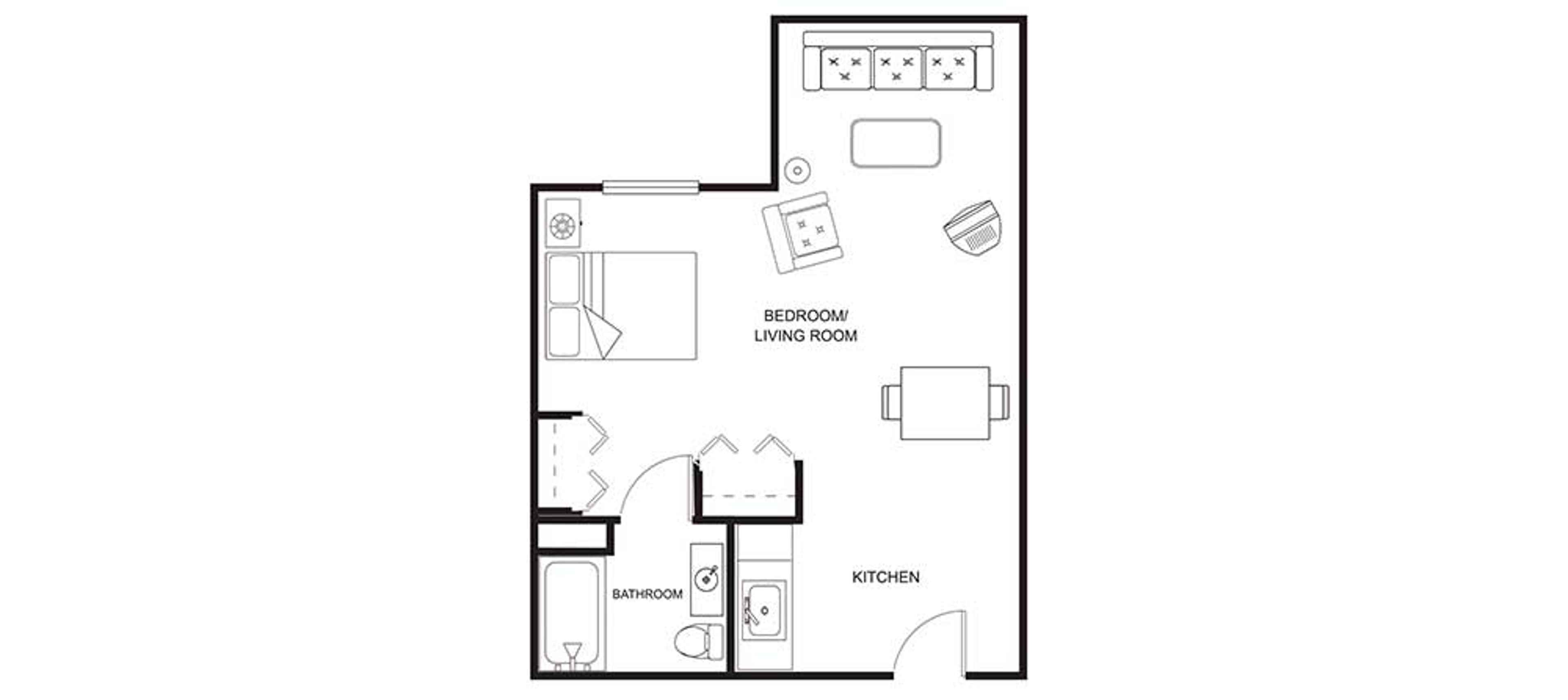 Floorplan - Bay Side Terrace - Studio S3