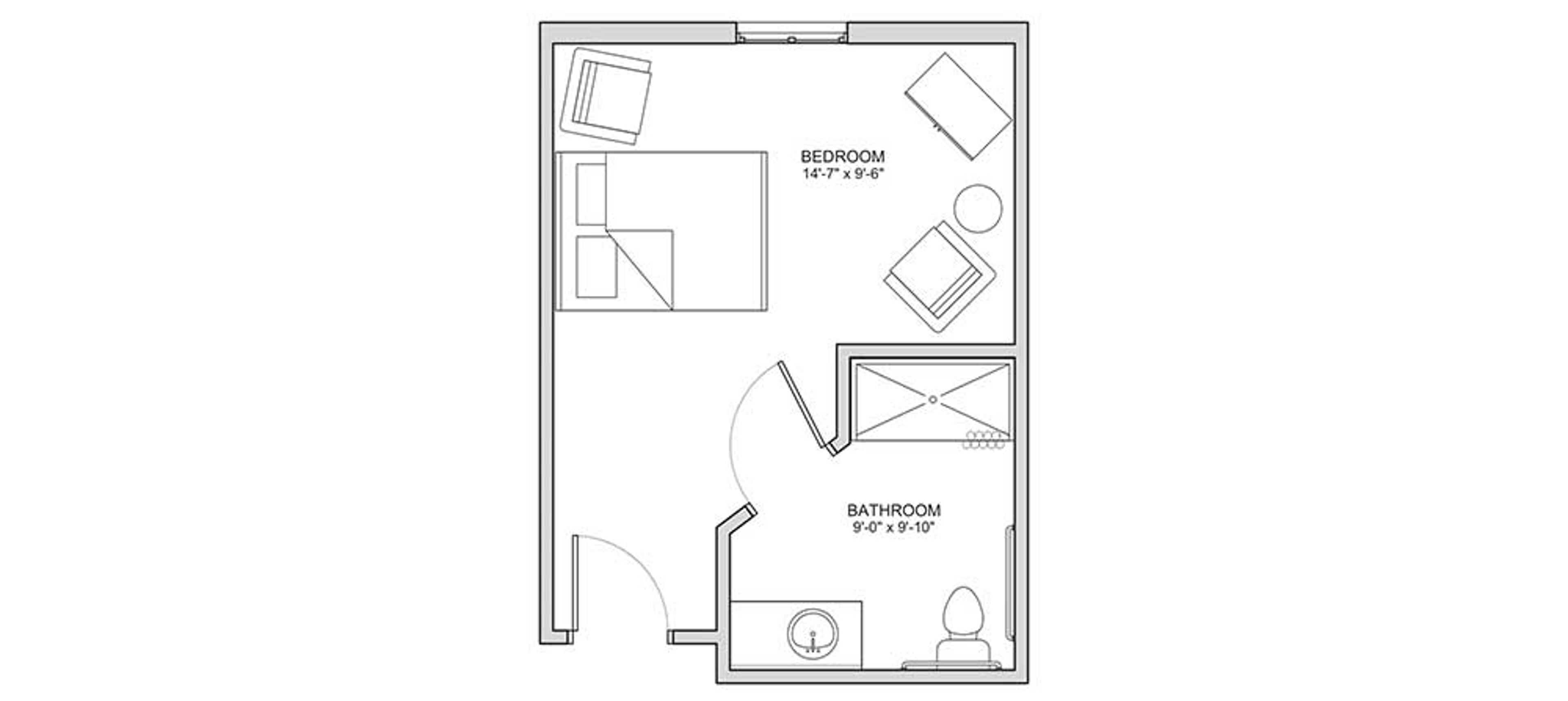 Floorplan - Auberge Vintage Lake - Studio