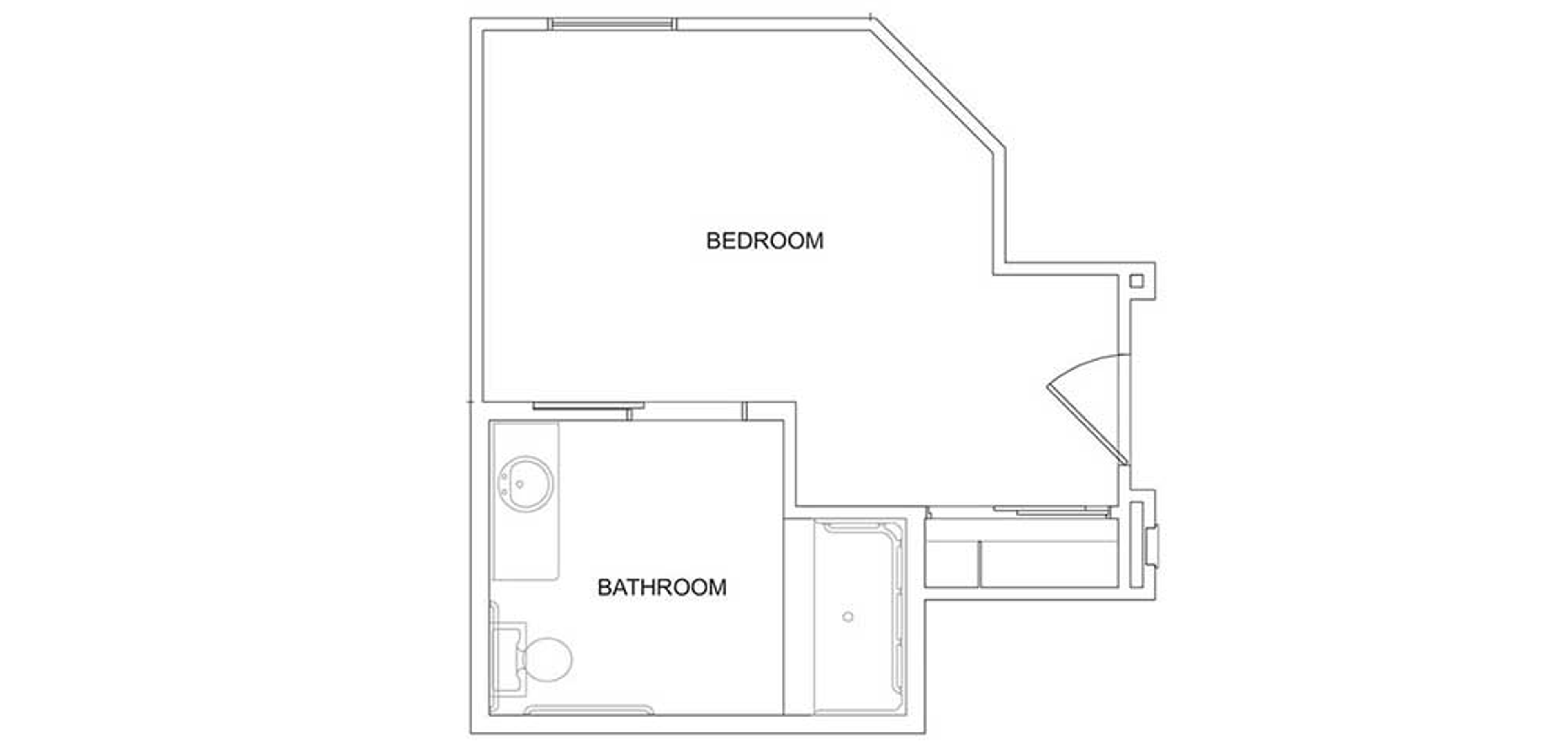 Floorplan - Pecan Pointe - 1B 1B Studio private