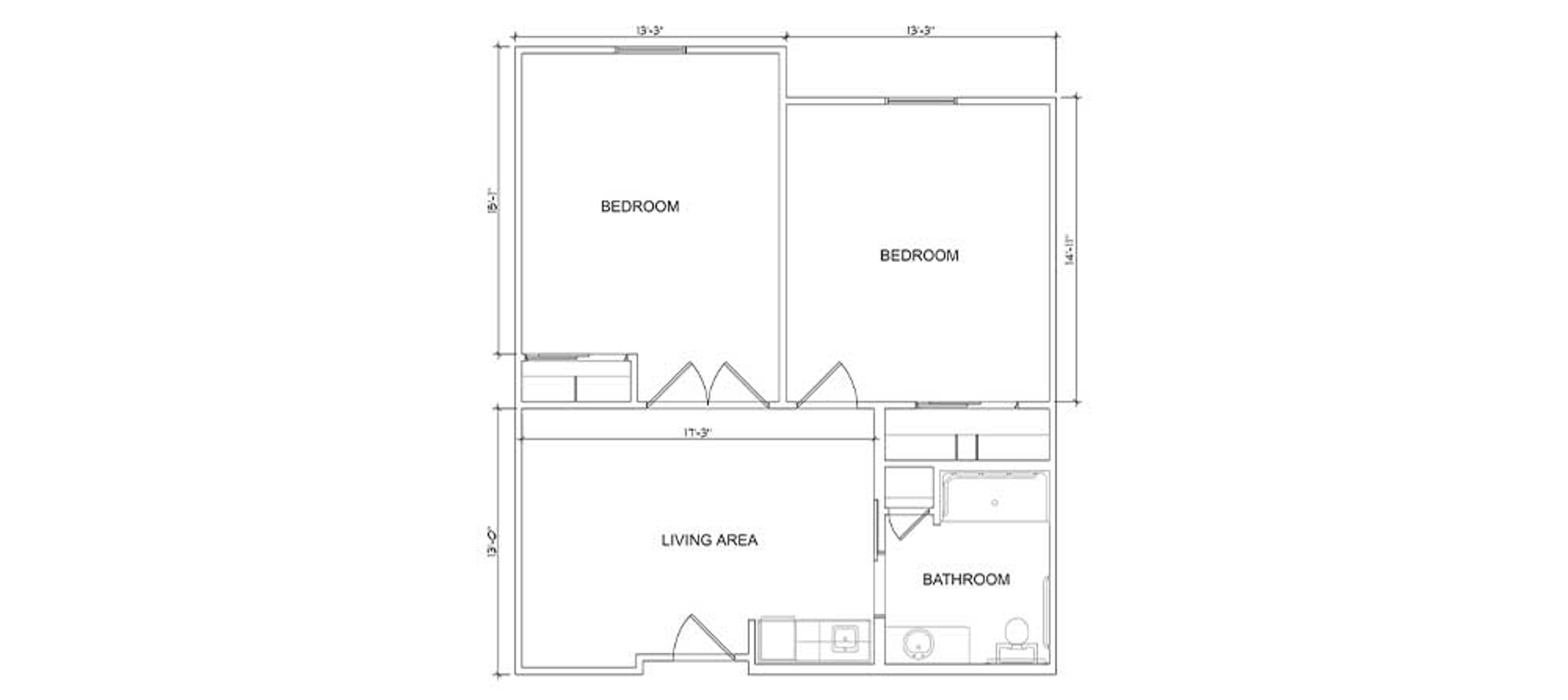 Floorplan - Walnut Creek - 2 bed, 1 bath Assisted Living