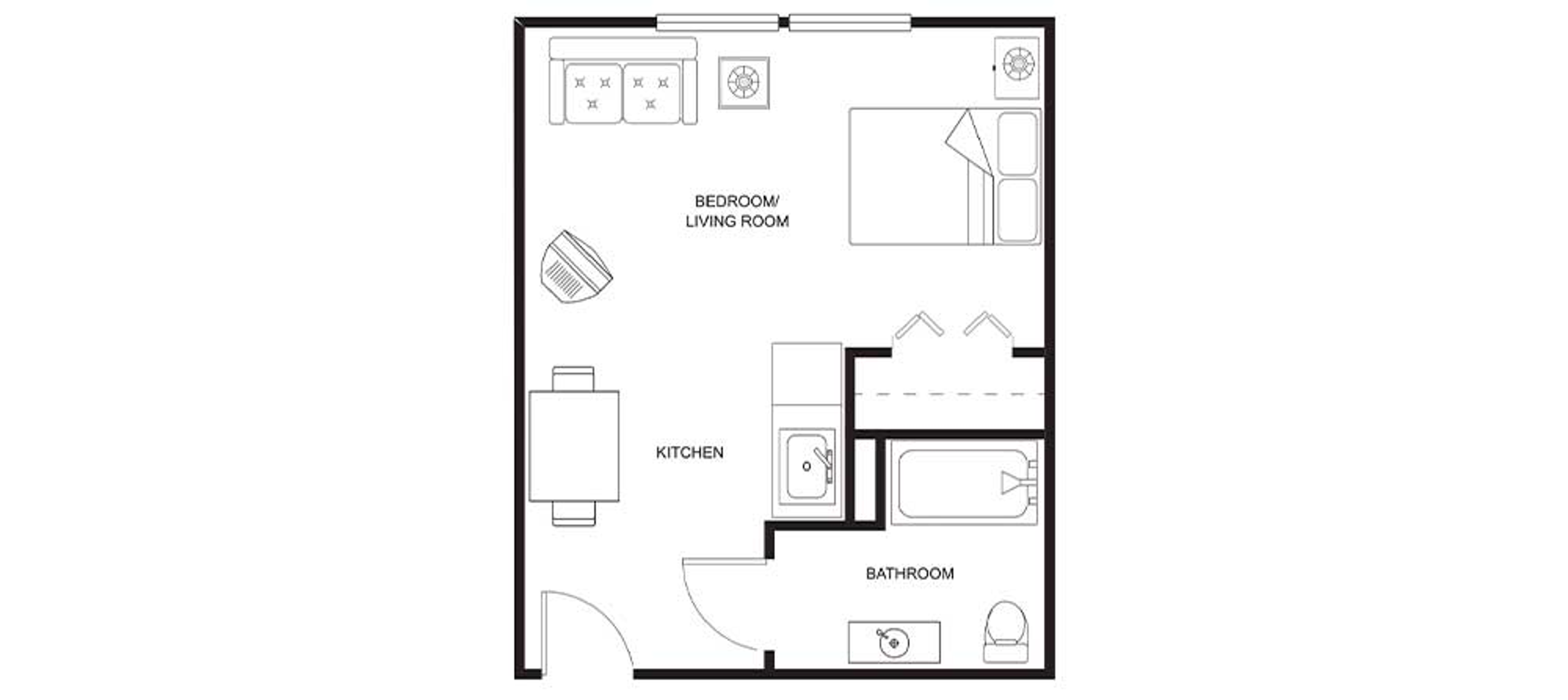 Floorplan - Bay Side Terrace - Studio S1