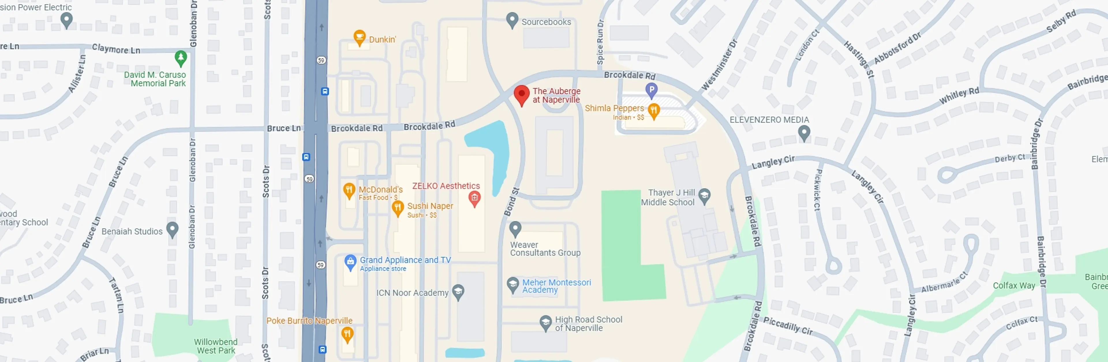The Auberge at Naperville Map