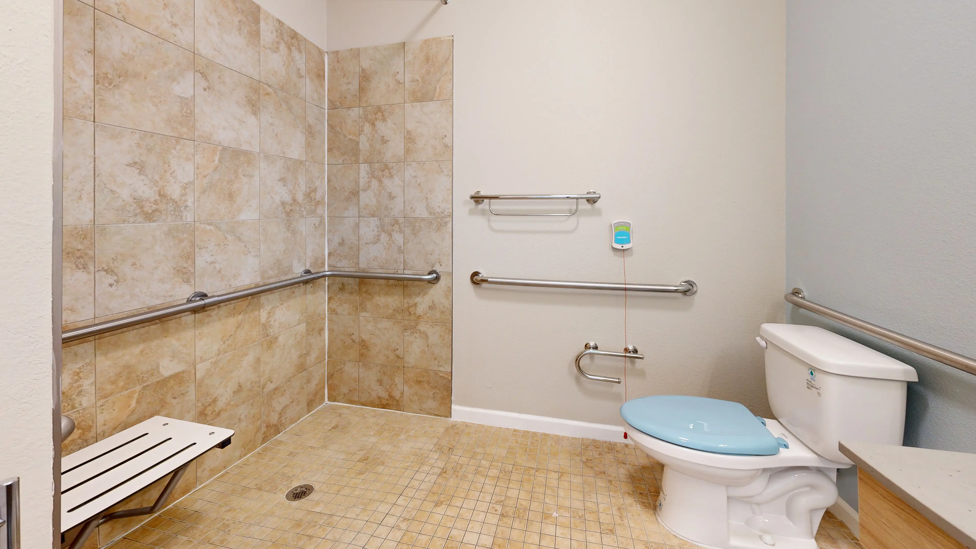 Auberge at Onion Creek Assisted Living 2 Bed 1 Bath Bathroom