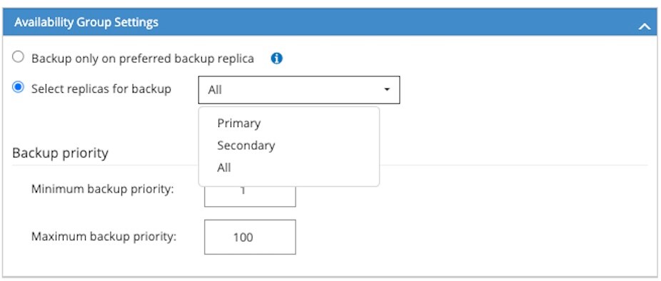 Availability Group Settings