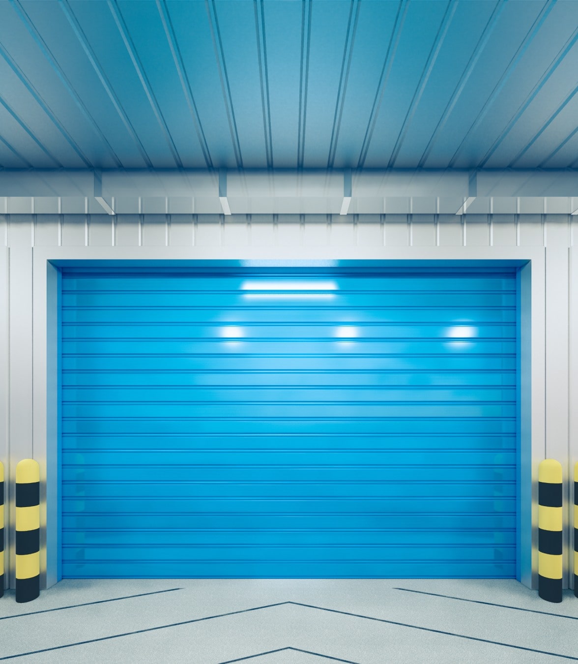 Blue Garage Door
