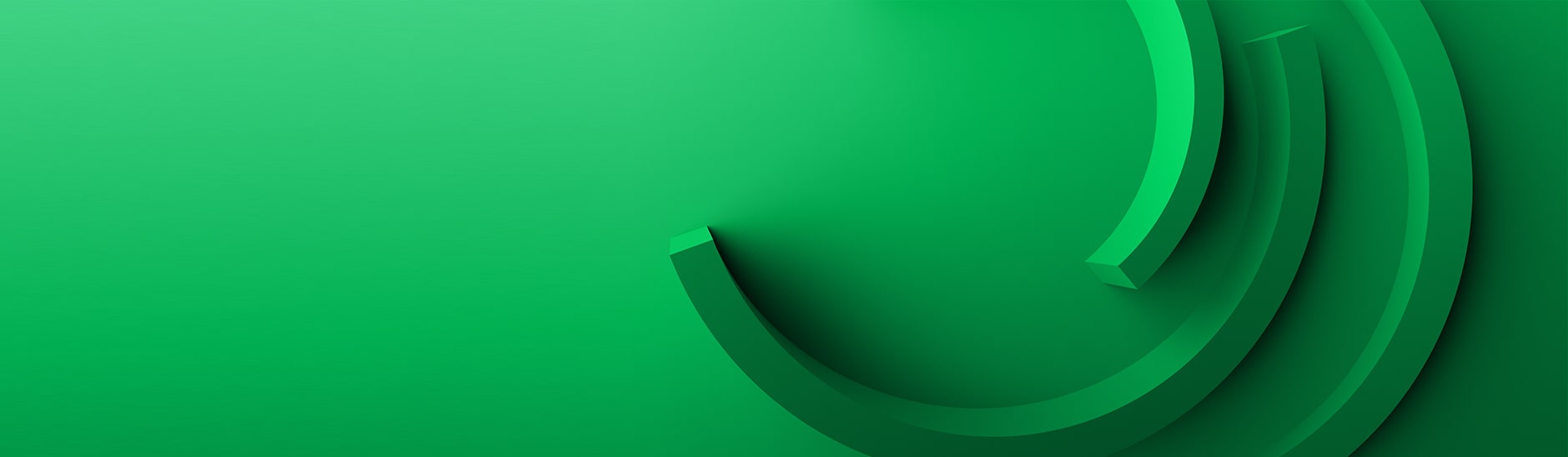 Abstract shape on a green background