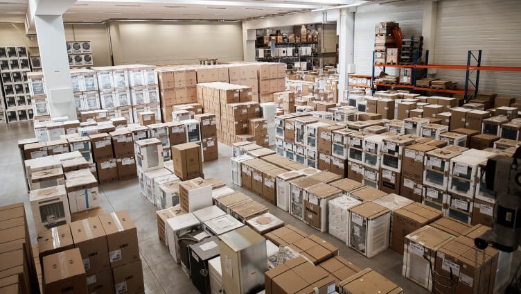 Storage area full of boxes