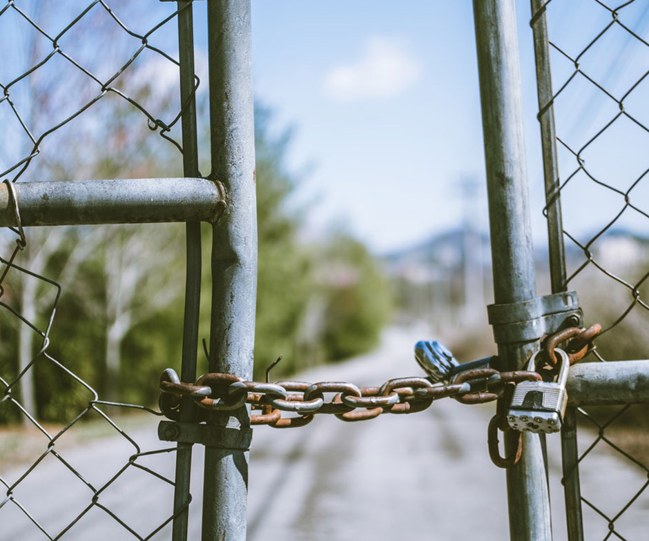 chained fence