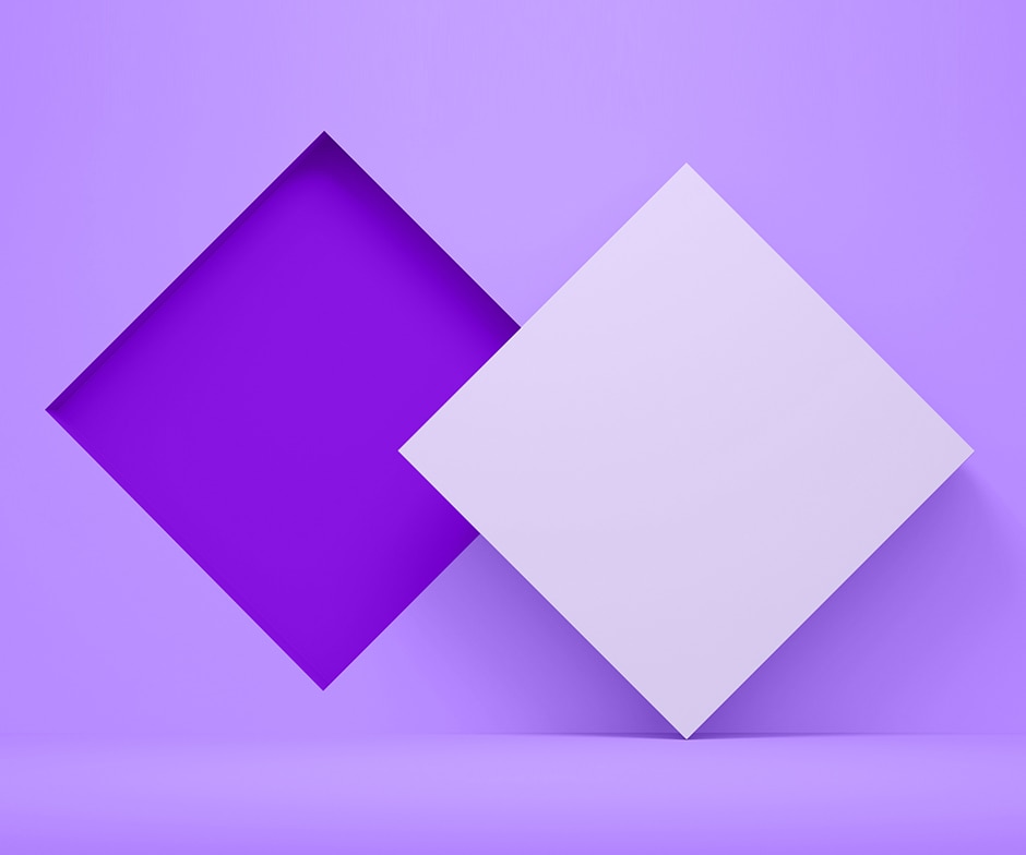 riquadro quadrato viola