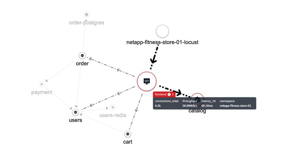 netapp fitness store user chart flow diagram