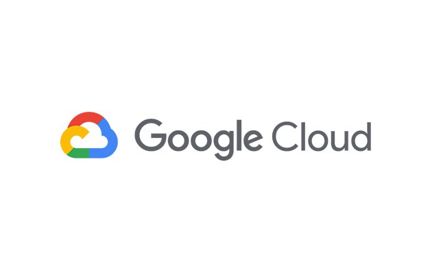 multicolored cloud outline followed by the words Google Cloud