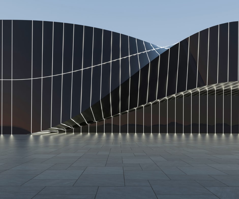 huge patterned architecture building