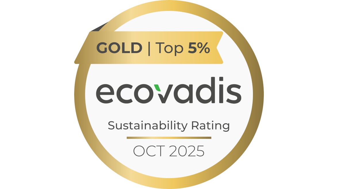 Oro | Top 5% — ecovadis — Valutazione di sostenibilità, Oct 2025