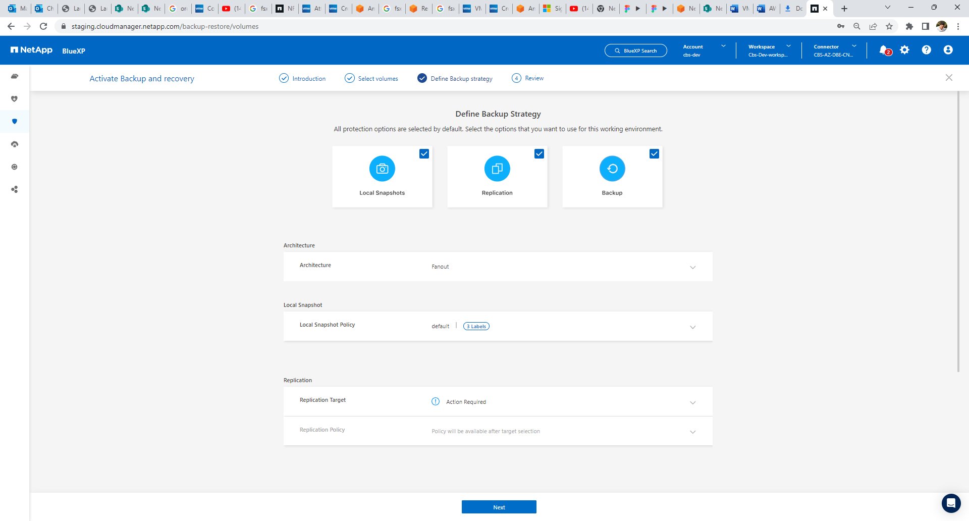 Selecting backup architecture