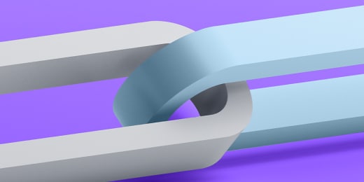 2 connected chain links