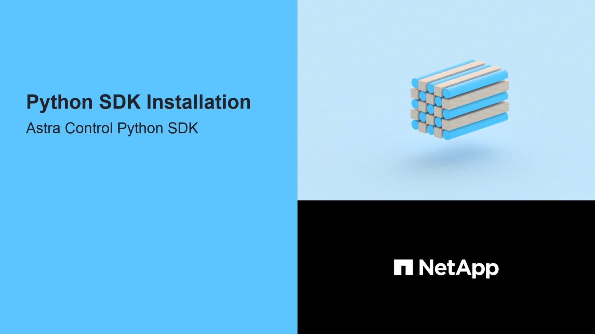 Python SDK installation | NetApp Video