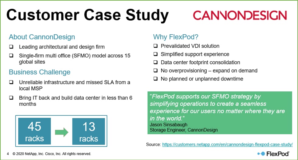 CannonDesign case study using FlexPod VDI Reference Bundle