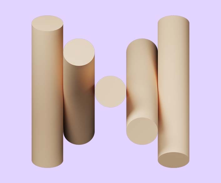 five wooden sticks