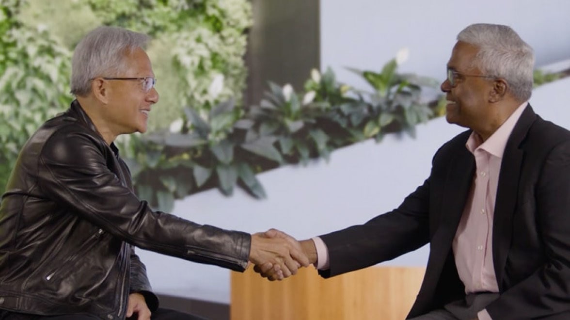 NVIDIA’s Jensen Huang and NetApp’s George Kurian