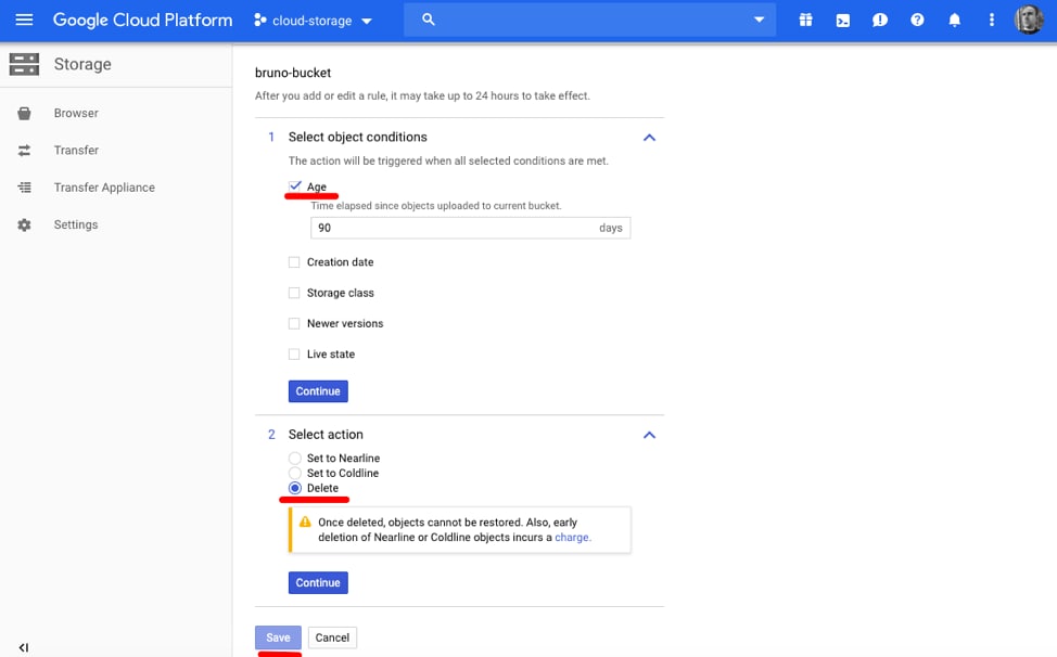 Create a new lifecycle rule.