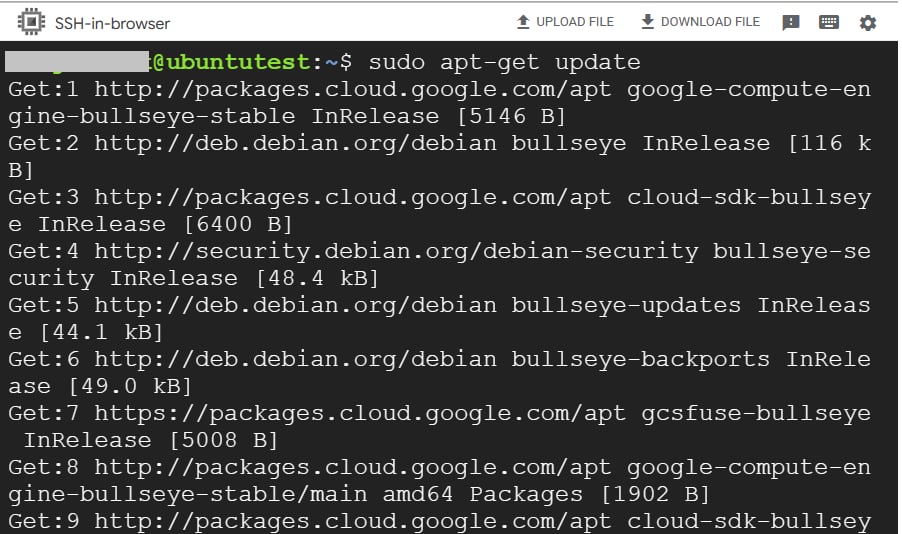 Update vailable packages list
