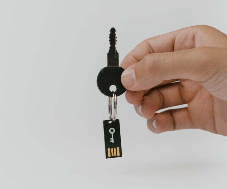 encrypted sd card on key chain
