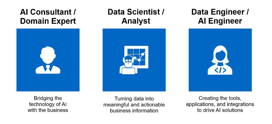 Job responsibilities in the AI Center of Excellence