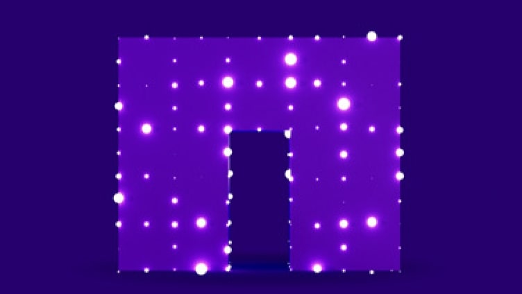 NetApp Logo mit Lichtern