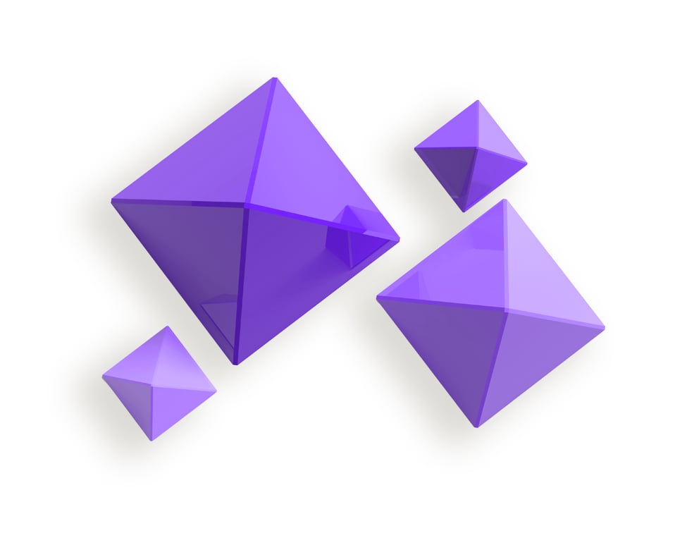 purple octahedrons
