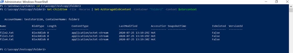 Run the command above to upload all files in the current folder